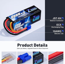 Load image into Gallery viewer, 4S Lipo Battery 8000mAh 14.8V 100C with EC5 Connector Hard Case RC Battery for Car Truck Tank RC Buggy Truggy Racing Hobby(2 Pack) - Hobby Shop