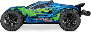 Traxxas Rustler 4x4 VXL, Brushless RC Truck, 65+ mph, Green