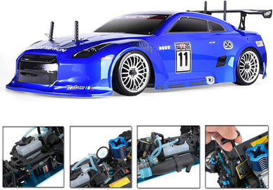 Drift Remote Control Car Nitro Driven 4WD 80KM/H Metal Chassis Gas RC Cars