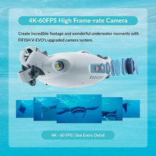 Load image into Gallery viewer, 4K60FPS Underwater Drone with AI Vision Lock, QYSEA 360° Omnidirectional Movement Underwater ROV with Depth Hold, Portable Robot with VR Control, 166° UWA, App Control (330ft Dive) - Hobby Shop