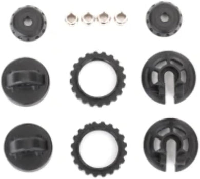 Traxxas 7468X GTR Shock Caps and Spring Retainers, Black