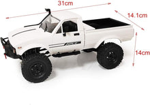 Load image into Gallery viewer, Offroad RC Truck 4x4 Remote Control Rock Crawler WPL C24-1 Pickup Trucks with Led Light, 2.4 Ghz 1/16