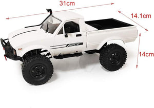 Offroad RC Truck 4x4 Remote Control Rock Crawler WPL C24-1 Pickup Trucks with Led Light, 2.4 Ghz 1/16