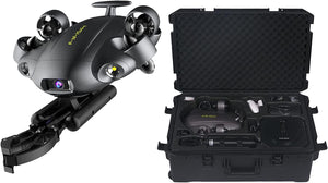 V6 Expert M200A Underwater Drone with Robotic Arm & Industrial Case, Upgraded ROV with Q-Interface, 4K Camera, VR Control, 6000lm LED, 200M Cable, Omni-Directional Movement - Hobby Shop