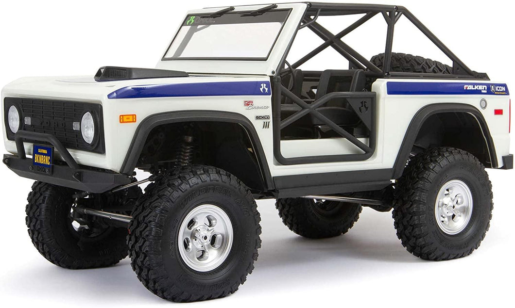 Axial RC Truck 1/10 SCX10 III Early Ford Bronco 4WD RTR (Battery and Charger not Included), White, AXI03014T2 - Hobby Shop