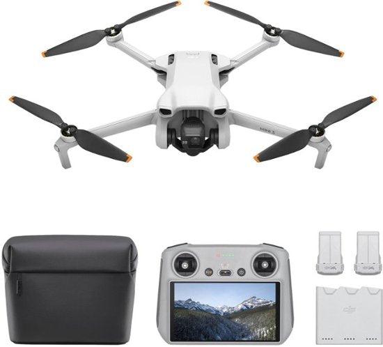 DJI - Mini 3 Fly More Combo Drone and Remote Control with Built-in Screen - Gray - Hobby Shop