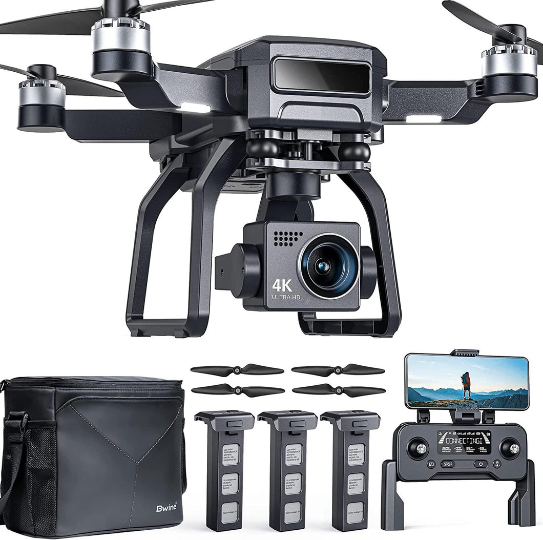F7 GPS Drones with Camera for Adults 4K Night Vision, 3-Aix Gimbal, 2Mile Long Range, 75Mins Flight Time Professional Drone with 3 Battery, Auto Return+Follow Me+Fly - Hobby Shop