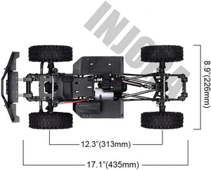 RC Frame Chassis Assembled Frame Chassis for 1/10 RC Crawler SCX10 II 90046 90047 (with Wheels) - Hobby Shop