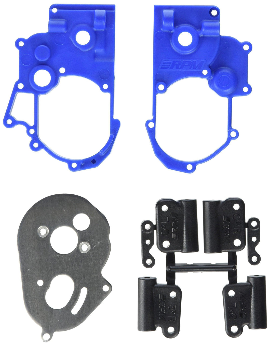 RPM Hybrid Gearbox Housing and Rear Mounts for Traxxas 2WD Electric, Blue - Hobby Shop