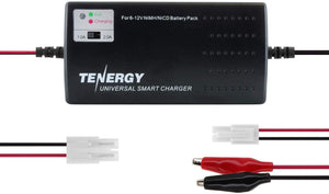 Tenergy Universal RC Battery Charger for NiMH/NiCd 6V-12V Battery Packs, 2A Charger for RC Car, Airsoft Batteries, Compatible with Standard Size Tamiya/Mini Tamiya/Alligator Clips Connectors 01025 - Hobby Shop