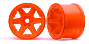 Traxxas 8671A Wheels 3.8' (Orange) (2) (17mm Splined) - Hobby Shop