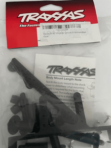 Traxxas Front & Rear Body Mount with Body Posts, Body Post Extensions & Hardware, Black - Hobby Shop